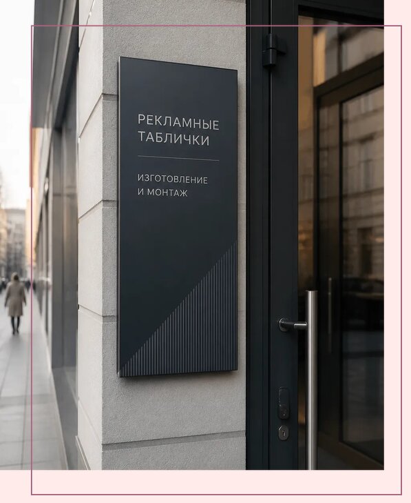 Рекламные таблички в Климовске по цене от 4558 р. | Аванза-Клс