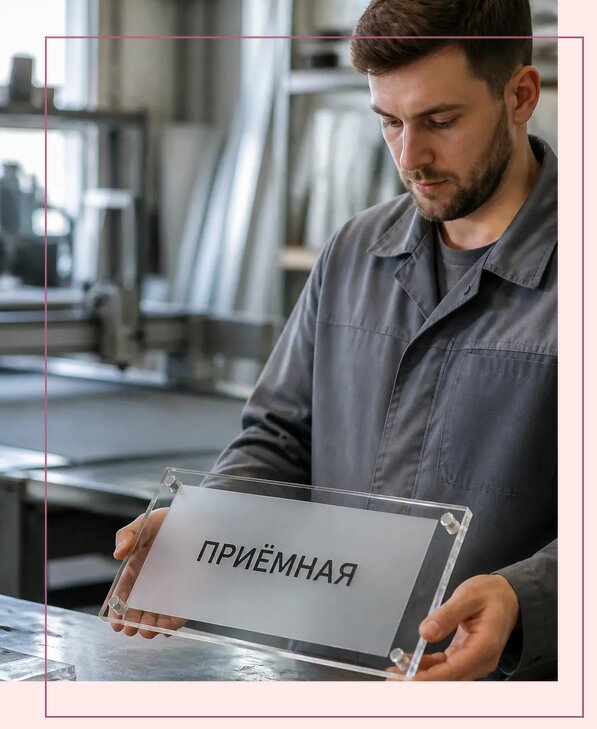 Таблички из оргстекла на заказ в Климовске от 3950 р. | Аванза-Клс